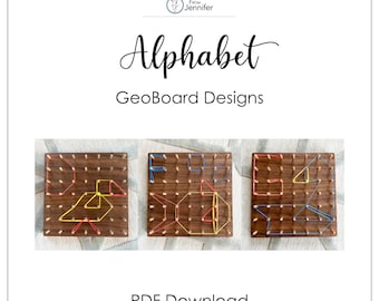 PDF: Geoboard "Alphabet Designs"