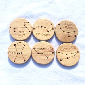 Wooden Constellation Coins Basic Set of 6