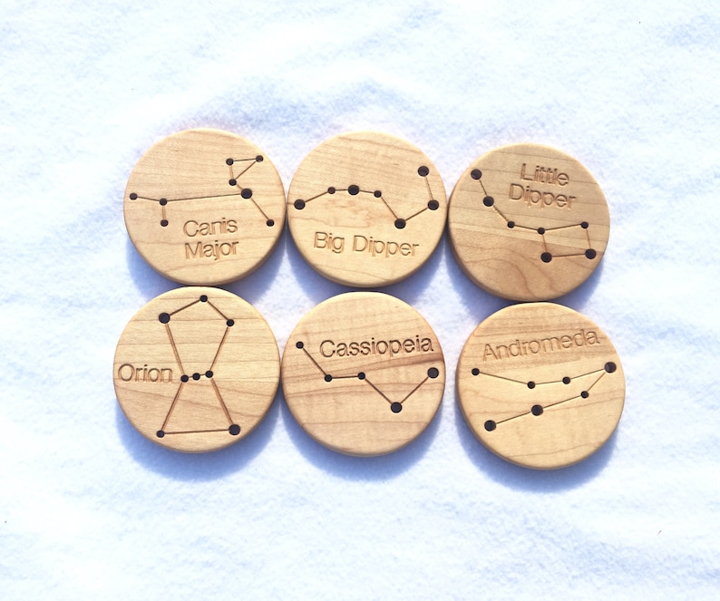 Wooden Constellation Coins Basic Set of 6