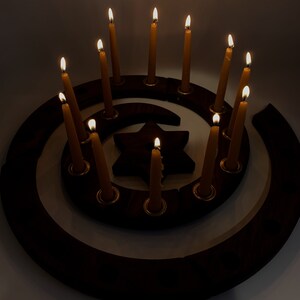 Advent Small Spiral Candle Holder Waldorf Birthday Ring image 6