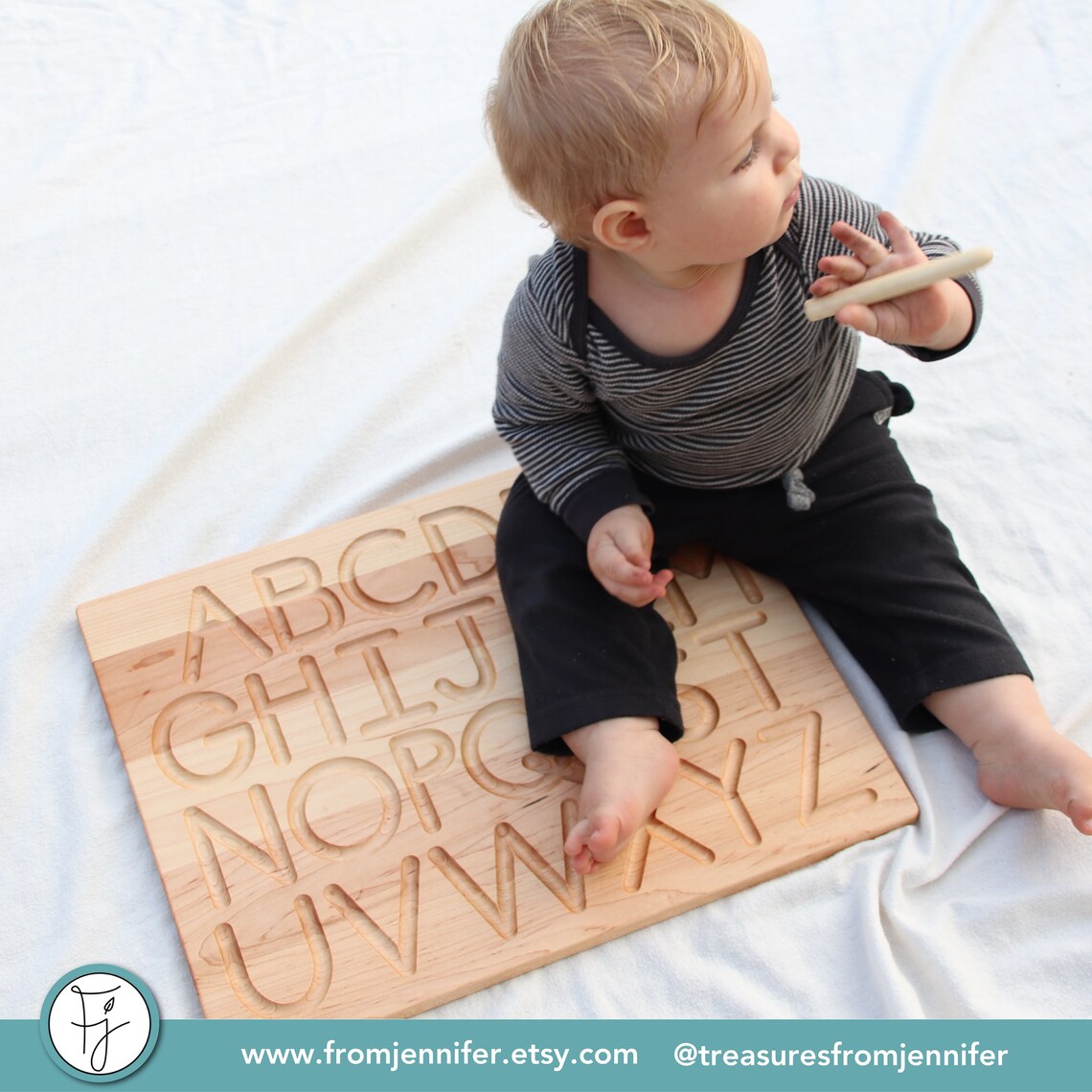 Printed Alphabet Wood Tracing Board Lowercase and/or Uppercase Etsy