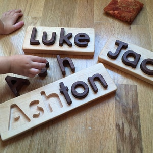 Wooden Name Puzzle Custom Name Puzzle Heirloom Quality Natural Hardwoods image 8