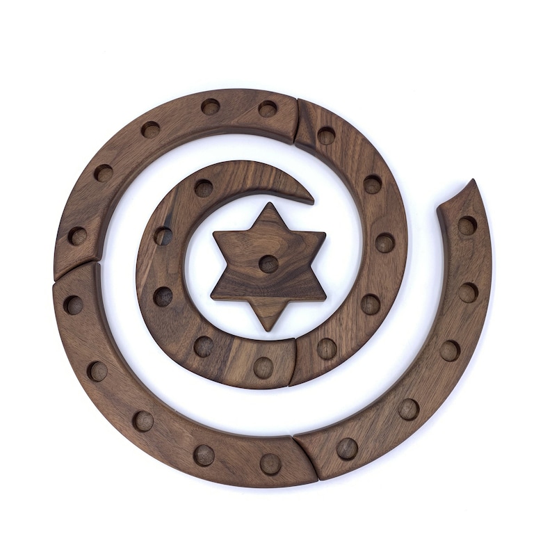 Advent Spiral Candle Holder Waldorf Birthday Ring image 1