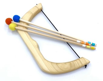 Small Bow and Arrows - Natural Wood Toy Bow - Original "From Jennifer"