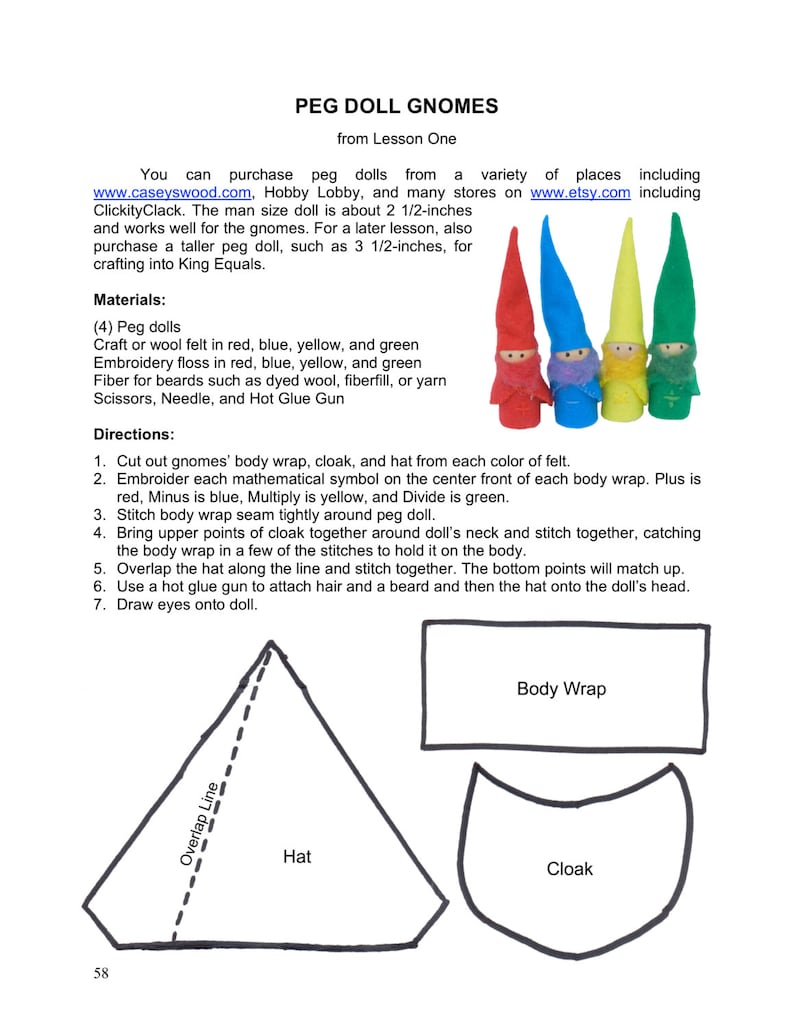 PDF: The Gnomes' Gemstones Homeschool Math Story for Kindergarten through Third Grade image 4