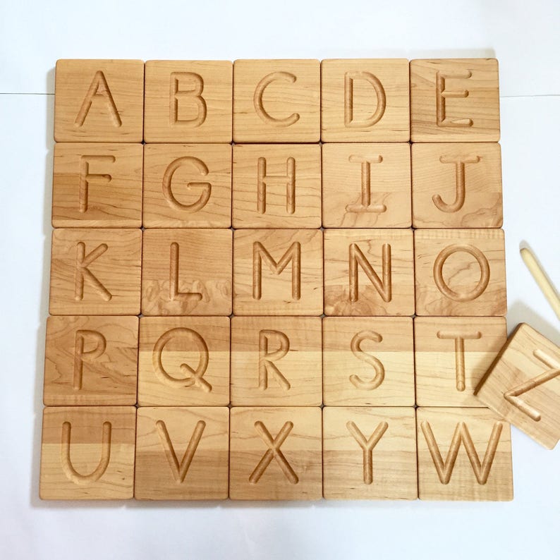 Printed Alphabet Tracing Cards Reversible Lowercase and Uppercase image 3