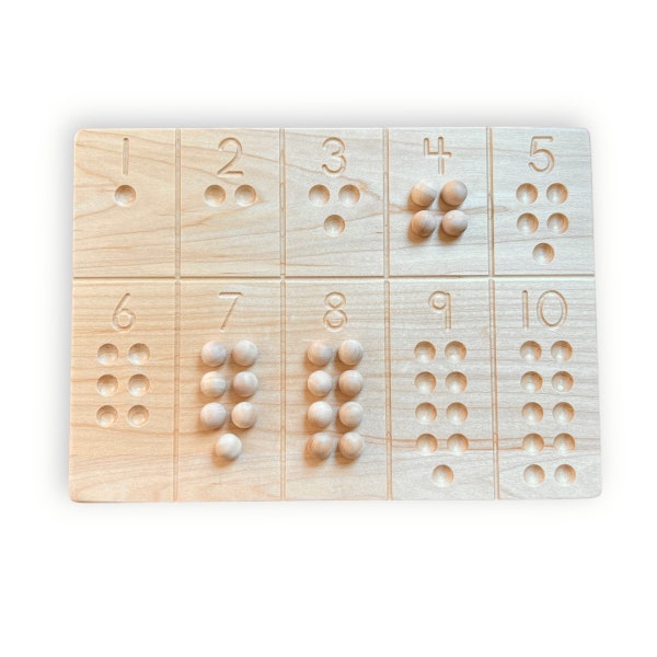 1-10 Number Board -- Waldorf Montessori School Toy