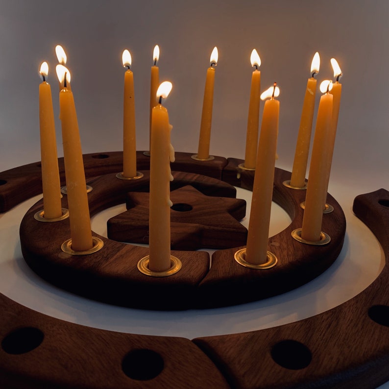 Advent Small Spiral Candle Holder Waldorf Birthday Ring image 5