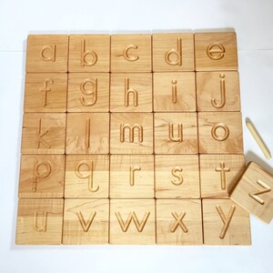 Printed Alphabet Tracing Cards Reversible Lowercase and Uppercase image 2