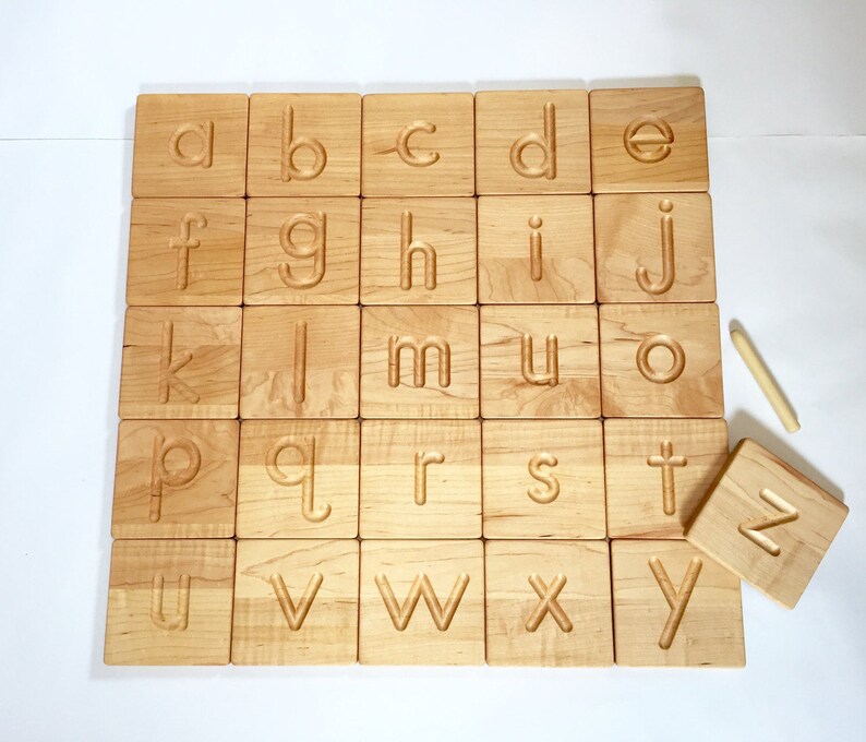 Printed Alphabet Tracing Cards Reversible Lowercase and Uppercase image 2