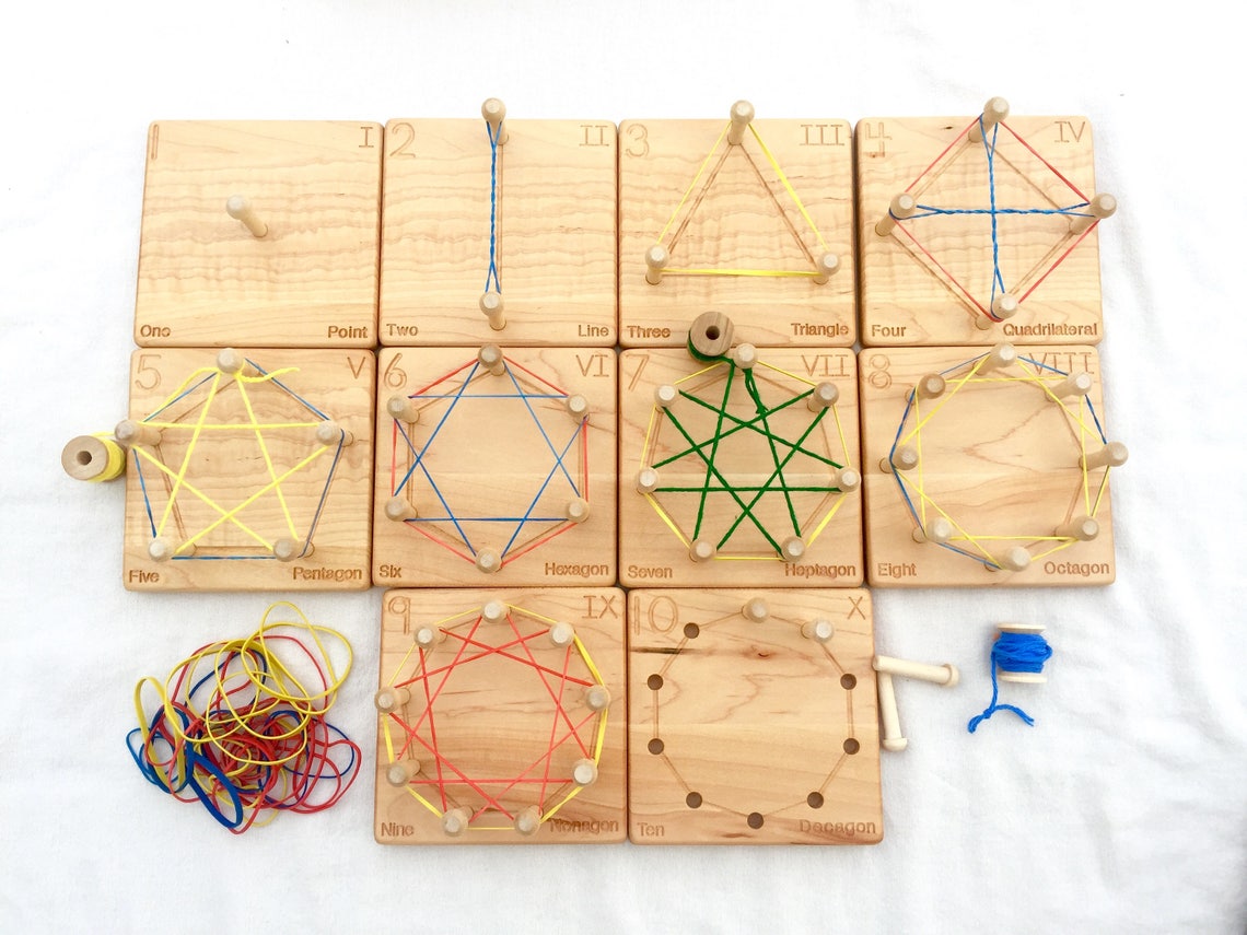 Wooden Geometry Cards From Jennifer | Etsy