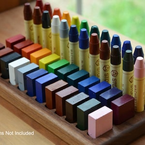 Wooden Beeswax Crayon Holder