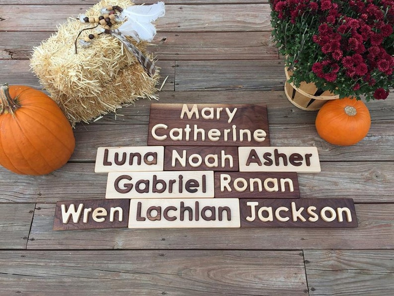 Wooden Name Puzzle Custom Name Puzzle Heirloom Quality Natural Hardwoods image 9