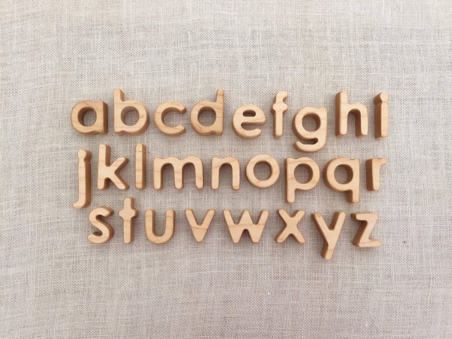 lowercase alphabet letters heirloom hardwood set etsy
