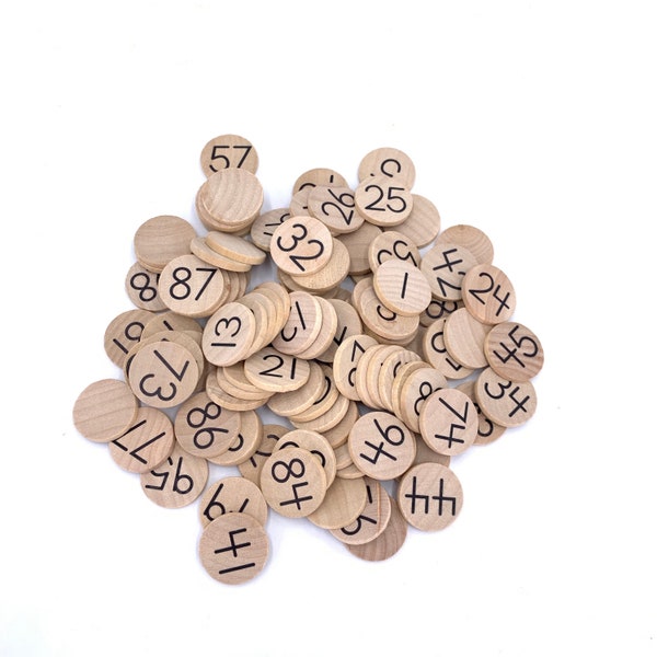 Small Coins - Numbers Set for Hundred Frame