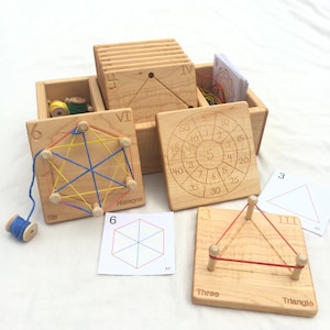 Tarjetas de geometría de madera De Jennifer imagen 1