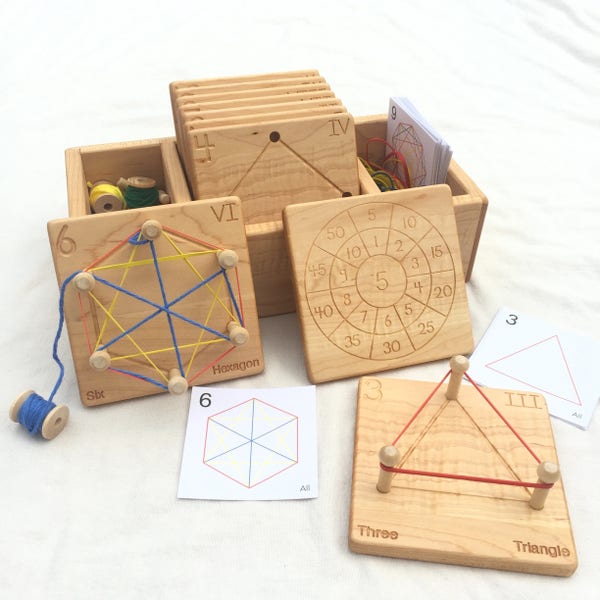 Wooden Geometry Cards  -- From Jennifer