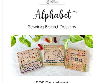 PDF: Sewing Board "Alphabet Designs"
