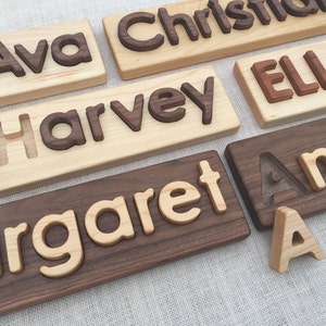 Wooden Name Puzzle Custom Name Puzzle Heirloom Quality Natural Hardwoods image 6