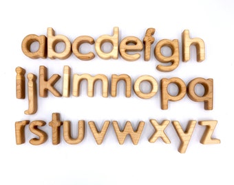 Lowercase Alphabet Letters Heirloom Hardwood Set