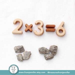 Wood Number and Math Symbol Blocks image 9