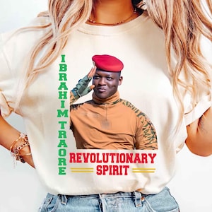 Ibrahim Traore Shirt, Africa support T-shirt, African Independence Gift, Revolutionary, Burkina Faso Politics Tee