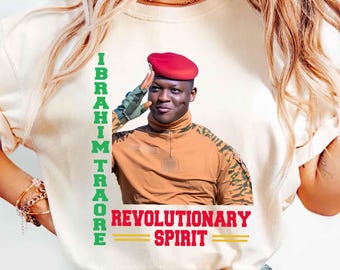 Ibrahim Traore Shirt, Africa support T-shirt, African Independence Gift, Revolutionary, Burkina Faso Politics Tee