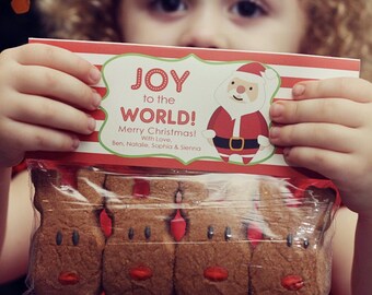 INSTANT Download- Santa-Christmas Treat Bag Tags - Printable PDF