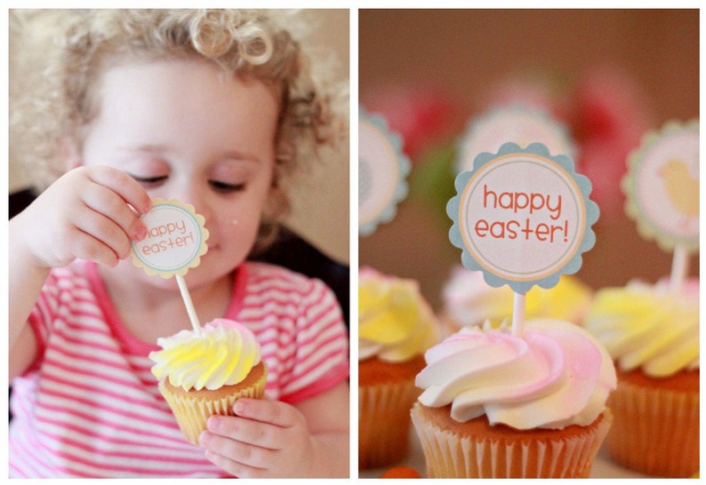 Instant Download-easter Cupcake Toppers/circle Labels - Printable PDF ...