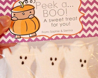 INSTANT Download-Peek a BOO Treat Bag Tags: Child Halloween - Printable PDF