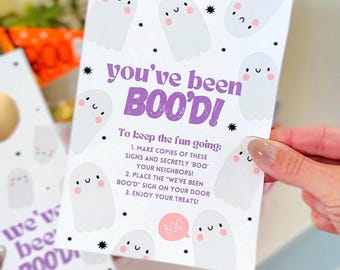 INSTANT Download-Cute Halloween: You've been BOO'D - Printable PDF