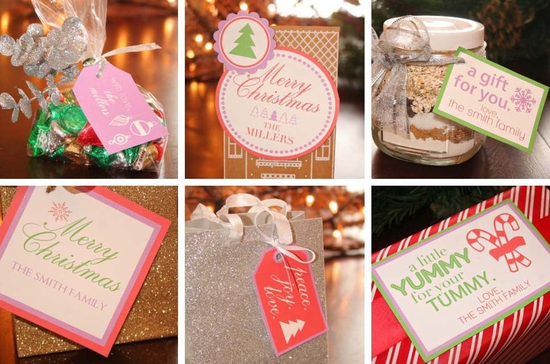 INSTANT Download-CHRISTMAS /'Modern/&Colorful/' Gift Tag Collection Printable PDF