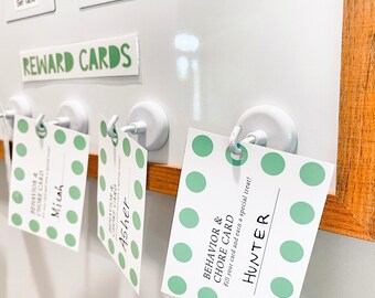 Chore Chart, Reward Cards & Mealtime Jobs-Printable PDF IMMEDIATE DOWNLOAD