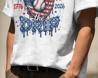 Patriotic Baseball Png, Baseball Drip Png, Usa 250 Years, American Flag Baseball, 4th of July Png