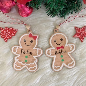 Custom Gingerbread Christmas Ornament For Boy Girl, 3D Customized Cookie Ornament Gift for Christmas, Gingerbread Ornament Kids Ornaments