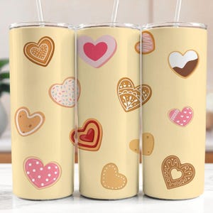 Cookie Tumbler Wrap PNG: Baker Sublimation Design for 20oz Skinny Tumbler (Digital Download