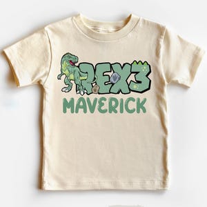 Personalized 3 Rex Dinosaur Birthday Shirt - Boys Dinosaur Birthday Theme Party Tee - T Rex Birthday Shirt - Boys 3rd Birthday Tee