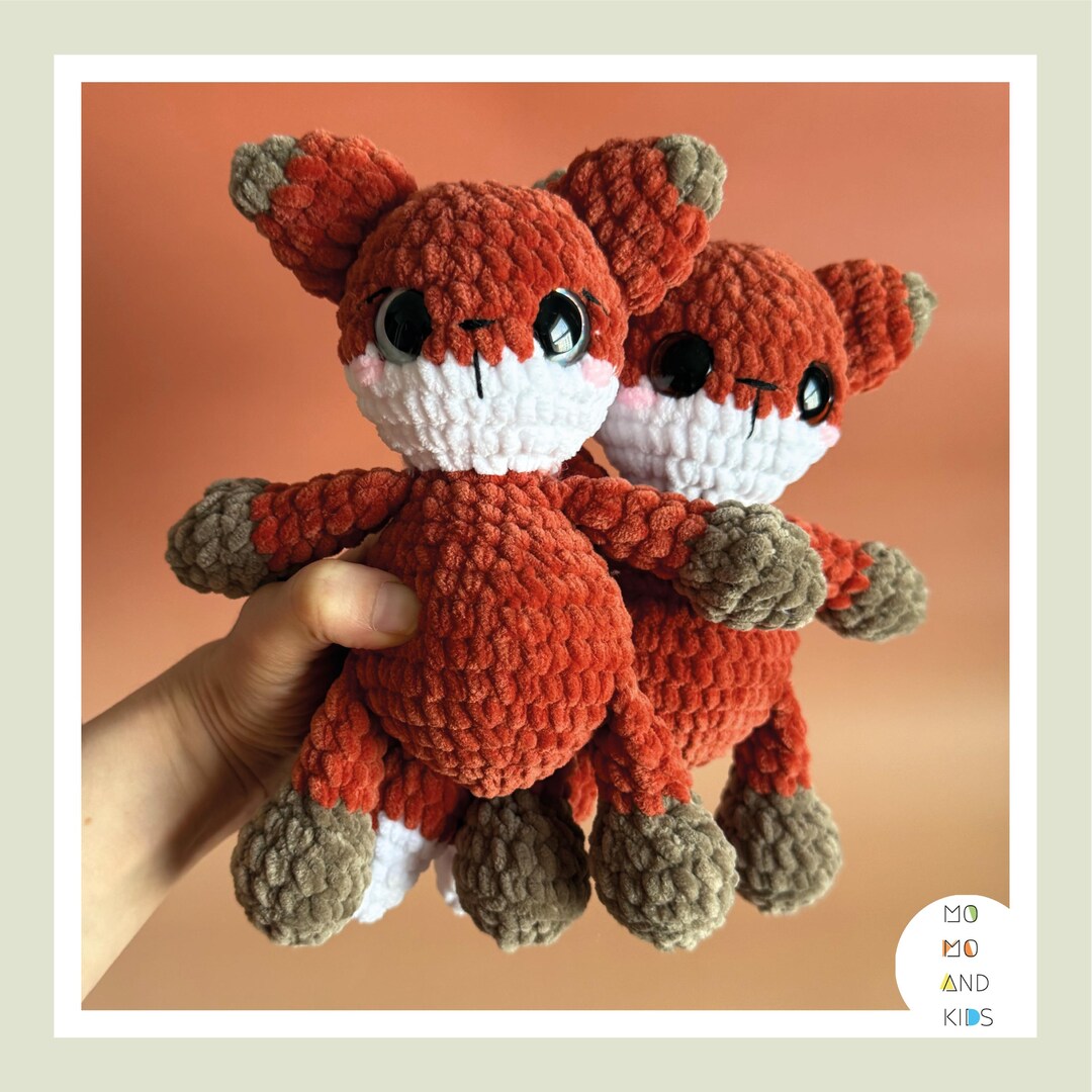 Amigurumi Fox Plush Toy, Handmade Chunky Yarn, Cuddle Gift, Baby ...