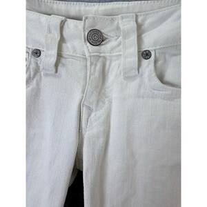True Religion Jodie White Skinny Jeans Womens 27 Low Rise Made in USA Denim image 10