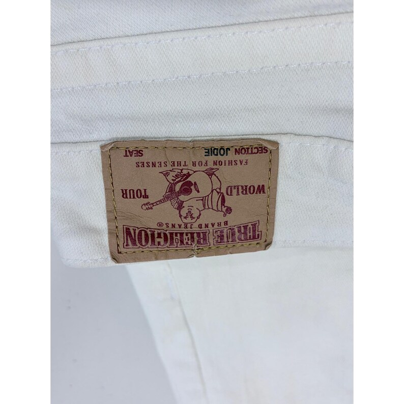 True Religion Jodie White Skinny Jeans Womens 27 Low Rise Made in USA Denim image 7
