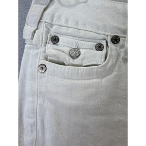 True Religion Jodie White Skinny Jeans Womens 27 Low Rise Made in USA Denim image 9