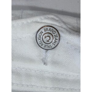 True Religion Jodie White Skinny Jeans Womens 27 Low Rise Made in USA Denim image 8