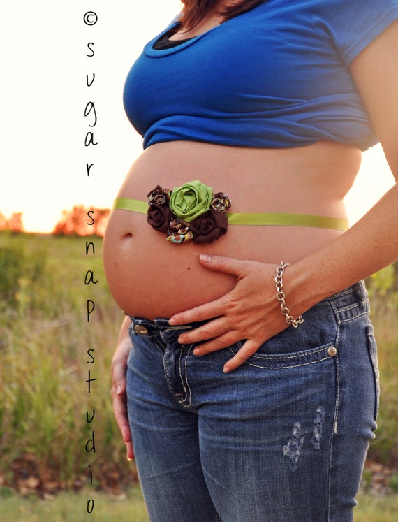 Items similar to Maternity Photography Prop Belly Band Baby Band