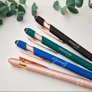 Personalized Luxurious Soft Touch Rose Gold Pen,Teacher Gift For Her,Custom Gift Pens for Women,Best Friend Gift For Company,Christmas Gifts