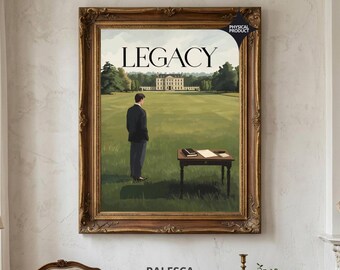 Legacy European Estate Wall Art | Vintage Manor Painting Print | Old Money Luxury Decor | Unframed Physical Art | L102D78
