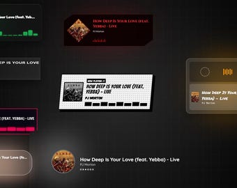 Audio Reactive Spotify Widget | OBS Stream Overlay, Glassmorphism Style (Digital Download