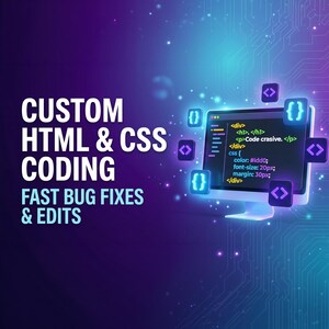 Custom HTML CSS Coding, JavaScript Edits, Front-End Bug Fixes - Tech Support