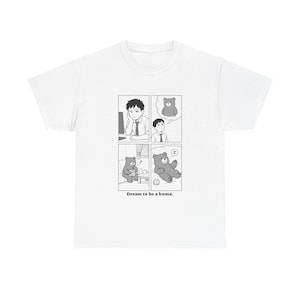 Dream to Be a Bear Unisex zwaar katoenen T-shirt, grappig grafisch shirt, leuke cartoon-T-shirt, cadeau dierenliefhebber, vrijetijdskleding