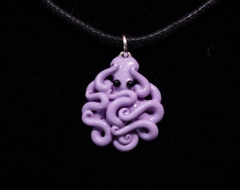 Mini Lavender Octopus Pendant