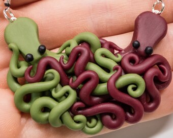 Hugging Octopus Necklace